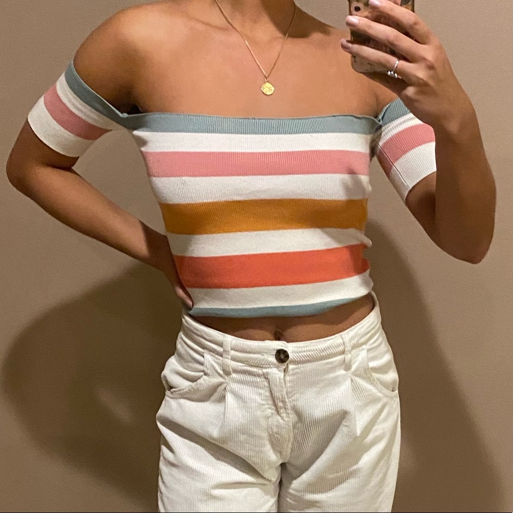 Rainbow crop top